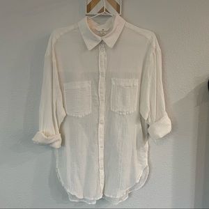 H&M Crinkle Cotton Button Down Shirt